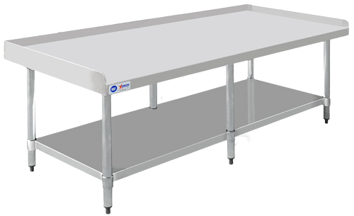 Omcan Stainless Steel Equipment Stand with Stainless Steel Undershelf and 6 Legs