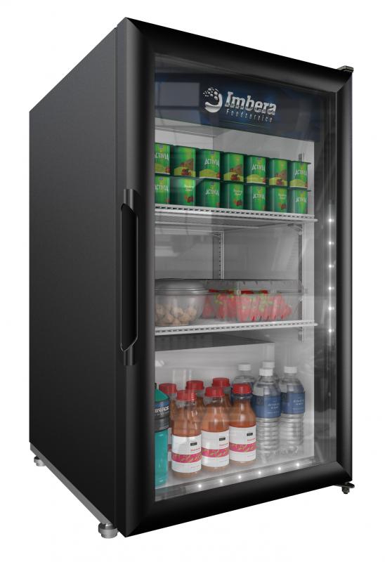 Imbera One (1) Glass Door Countertop Refrigerator, . ( ), Black