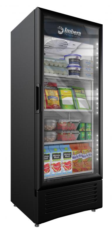 Imbera One (1) Glass Door Refrigerator, . ( ), Black