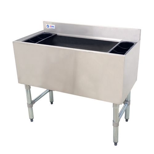 Omcan Stainless Steel Insulated Ice Bin with 7 Circuit Post-Mix Cold Plate