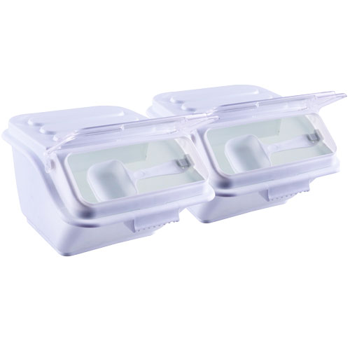 Omcan lon ( ) Shelf Ingredient Bin with Scoop – Set of 2