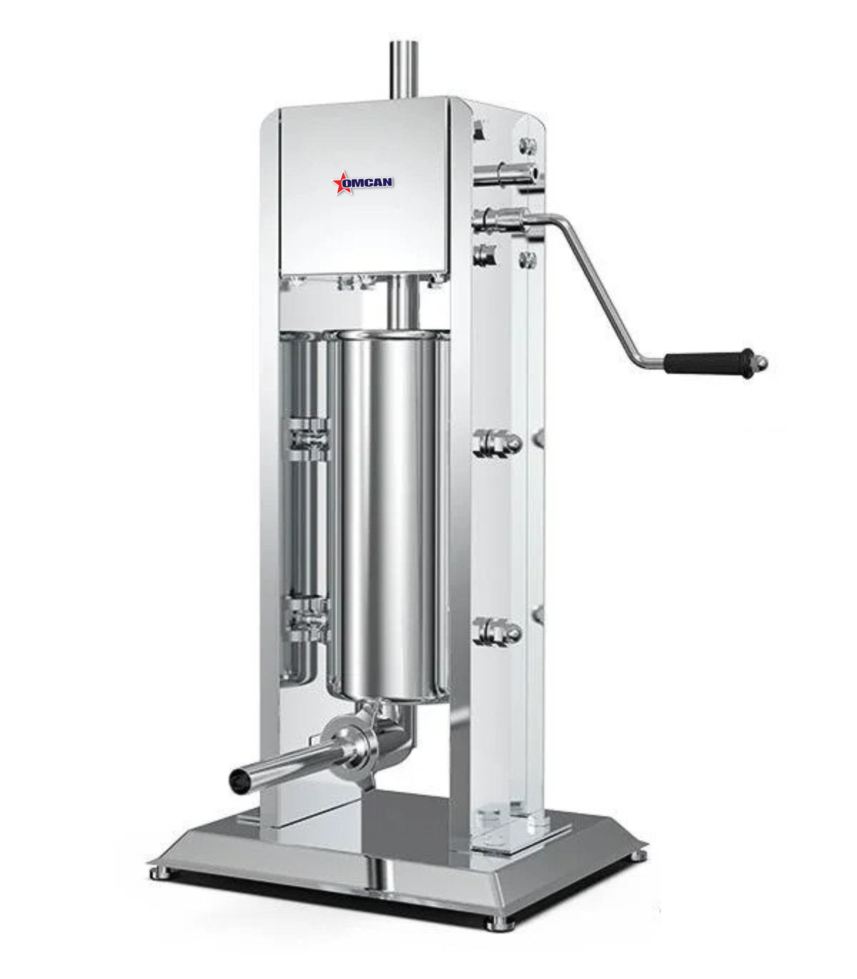 Omcan s/ Stainless Steel Vertical Gear Drive Manual Sausage Stuffer