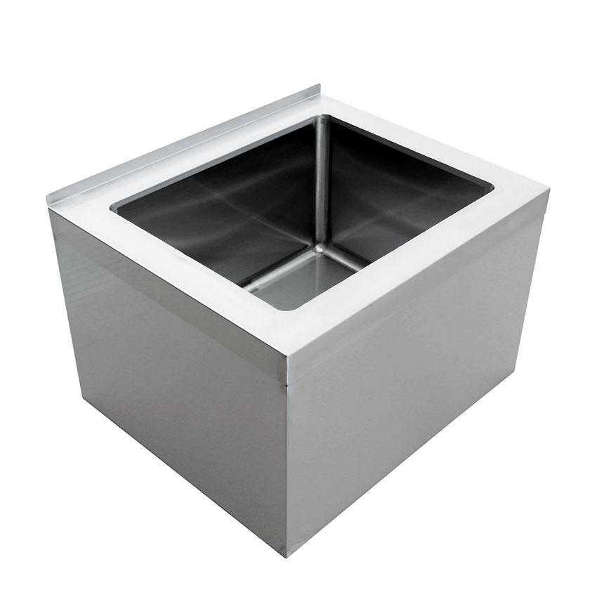 Omcan Stainless Steel Mop Sink with Drain Basket