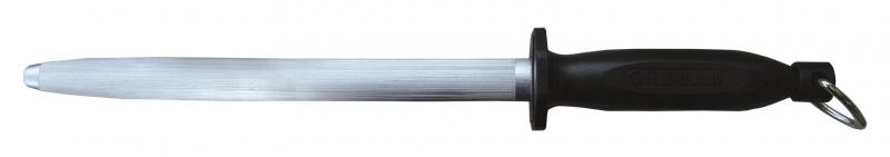 Omcan Oval Sharpening Steel with Black Handle