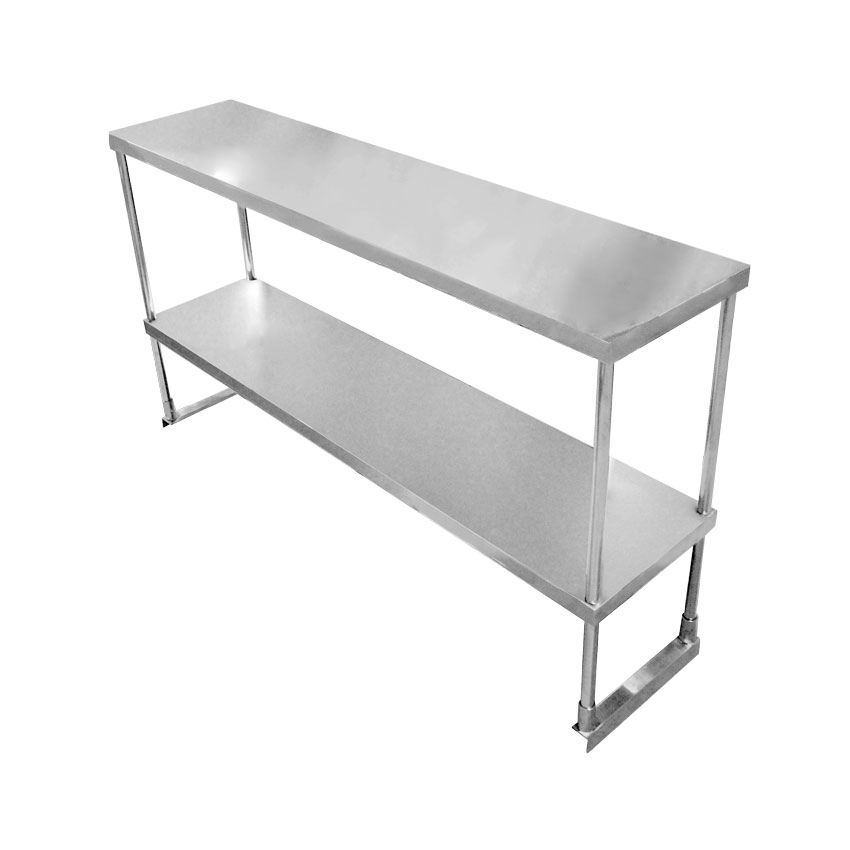 Omcan Stainless Steel Double Deck Overshelf