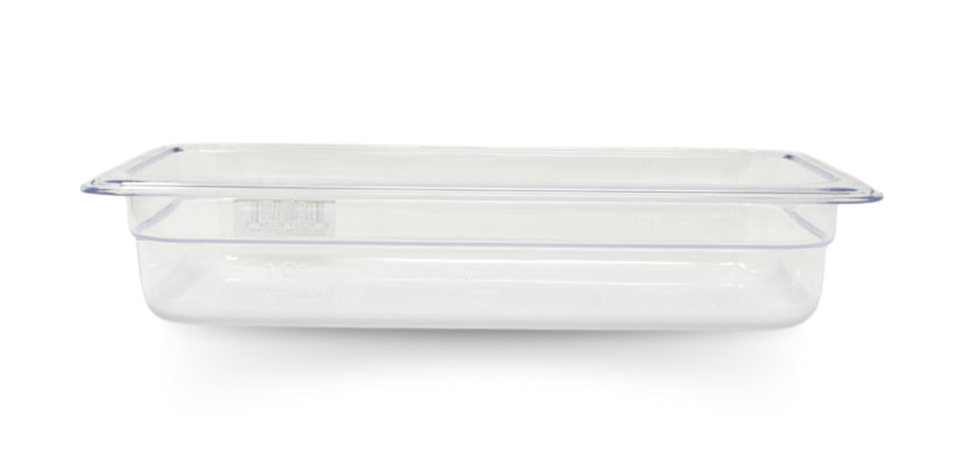 Omcan GN 1/3 Third-size Polycarbonate Clear Food Pan, Deep