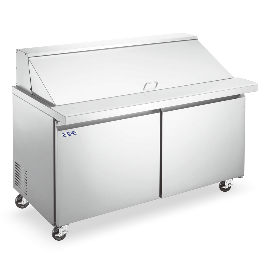 Aurora Two (2) Door Mega Top Refrigerated Prep Table, . ( ), Stainless Steel