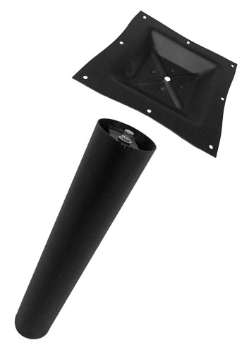 Omcan Diameter Black Column with Square Top Spider for Standard Height Table