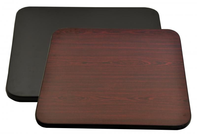 Omcan Mahogany/Black Rectangular Table Top