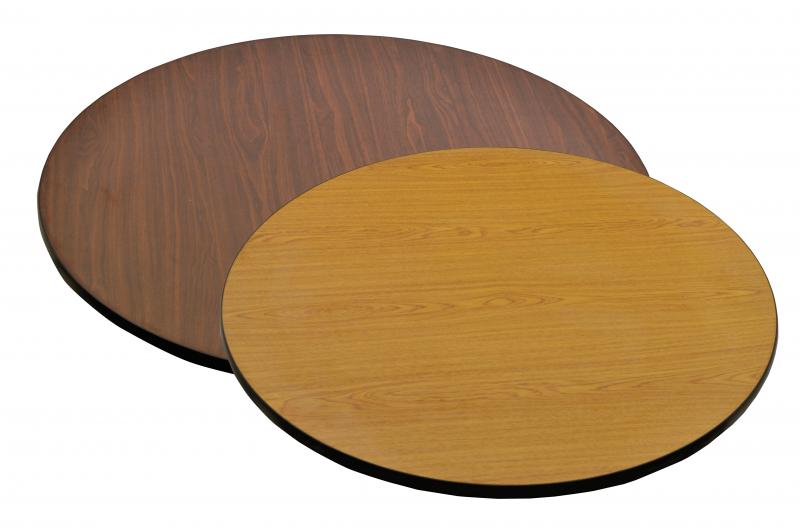Omcan Oak/Walnut Round Table Top