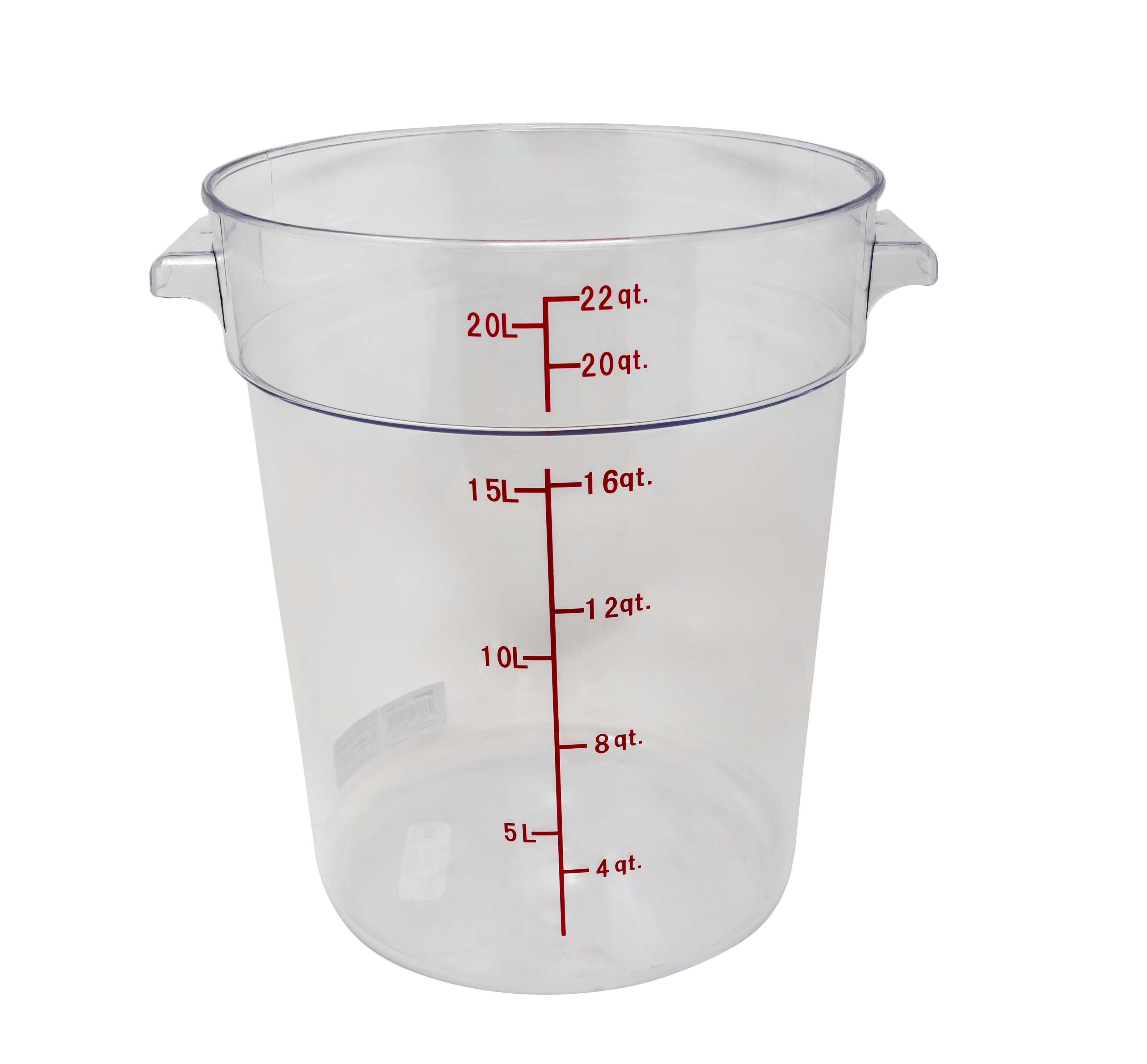 Omcan Polycarbonate Clear Round Food Storage Container