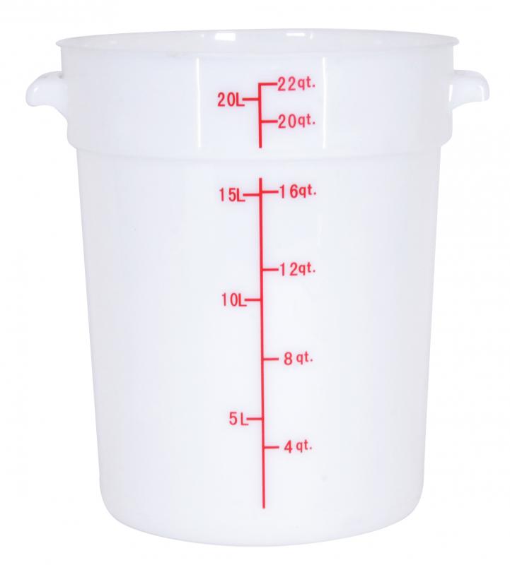 Omcan Polypropylene White Round Food Storage Container