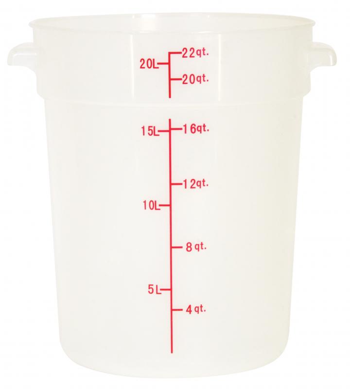 Omcan Polypropylene Translucent Round Food Storage Container