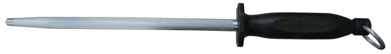 Omcan Round Sharpening Steel with Black Handle