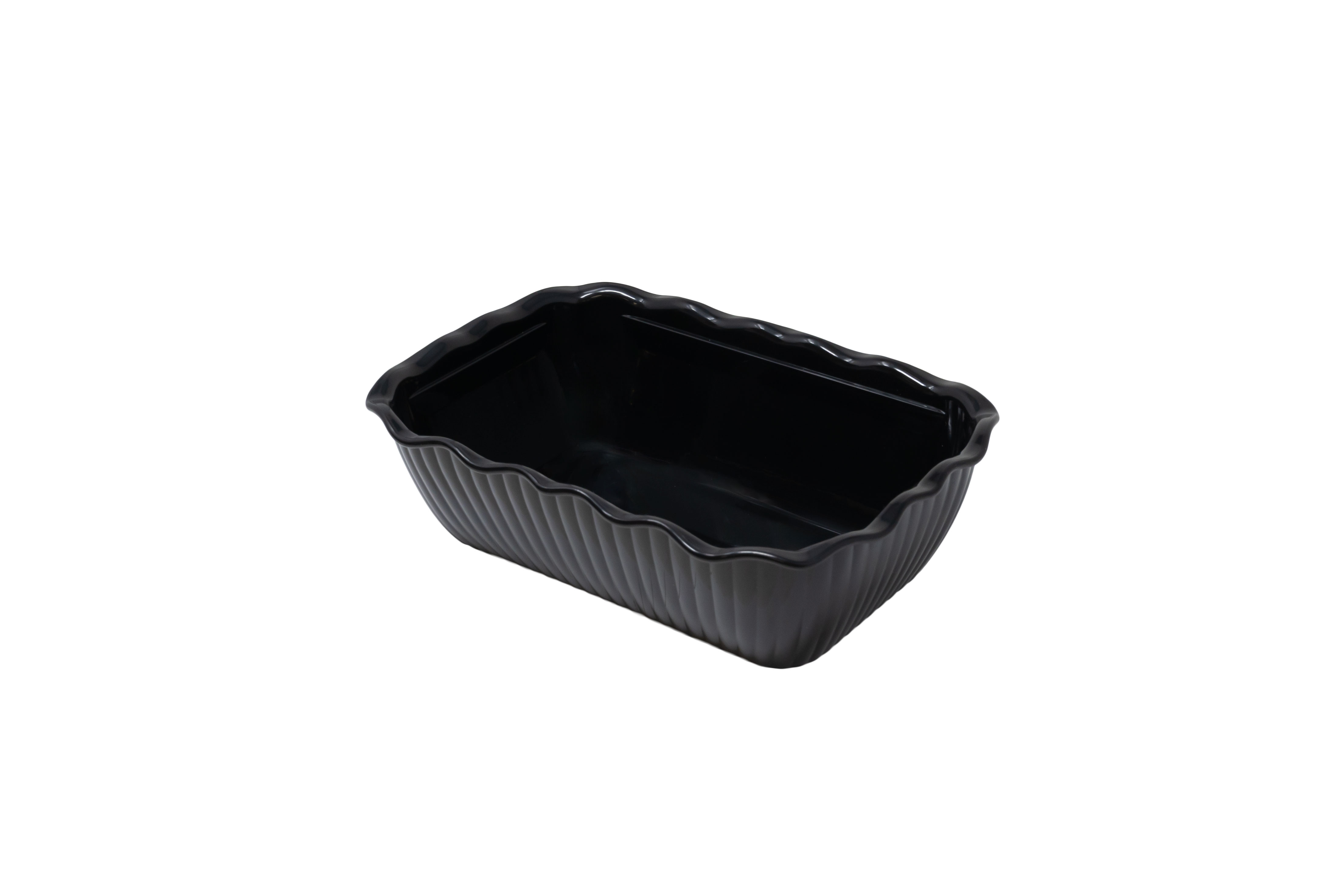 Omcan Black Scalloped Deli Crock s. Capacity NSF