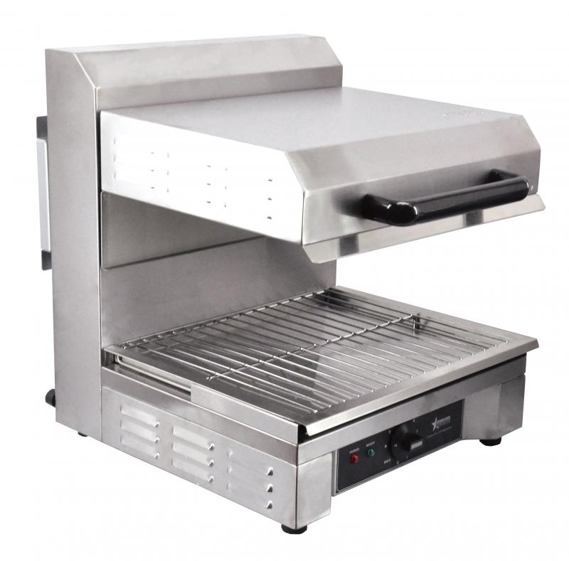 Omcan Stainless Steel Quartz Adjustable Salamander with Warming Base