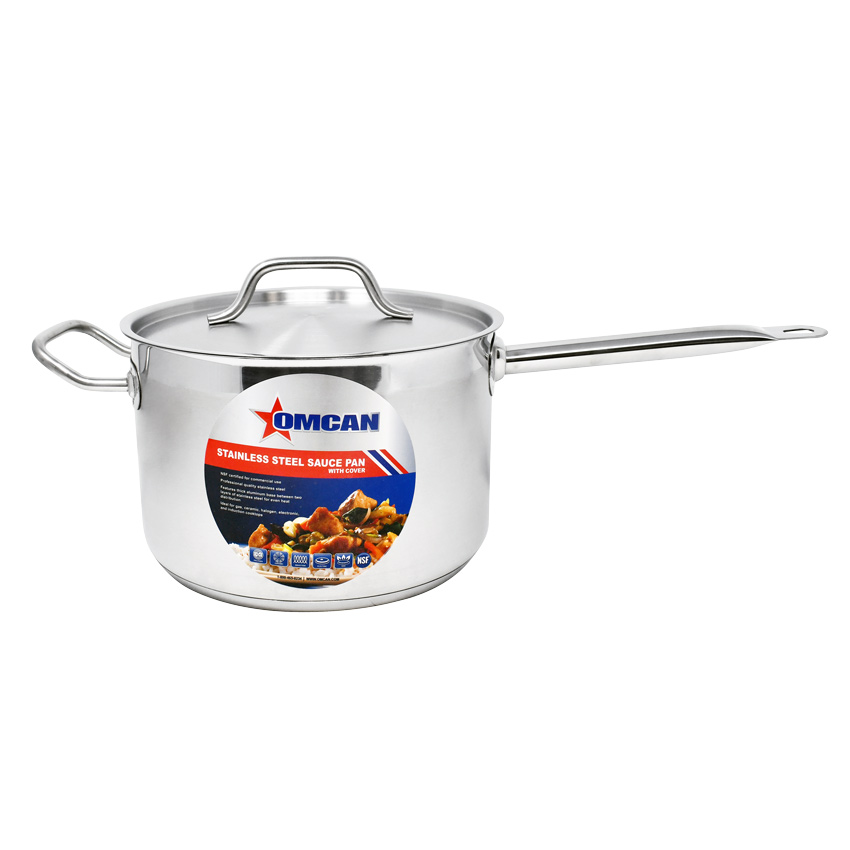 Omcan Stainless Steel Sauce Pan with Lid and Handle