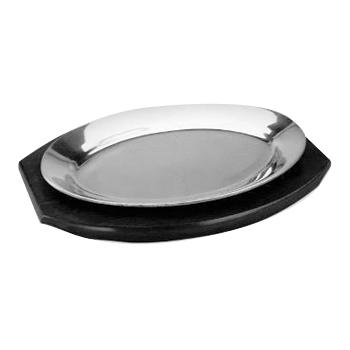 Omcan Black Wood Underliner for Aluminum Sizzling Platter
