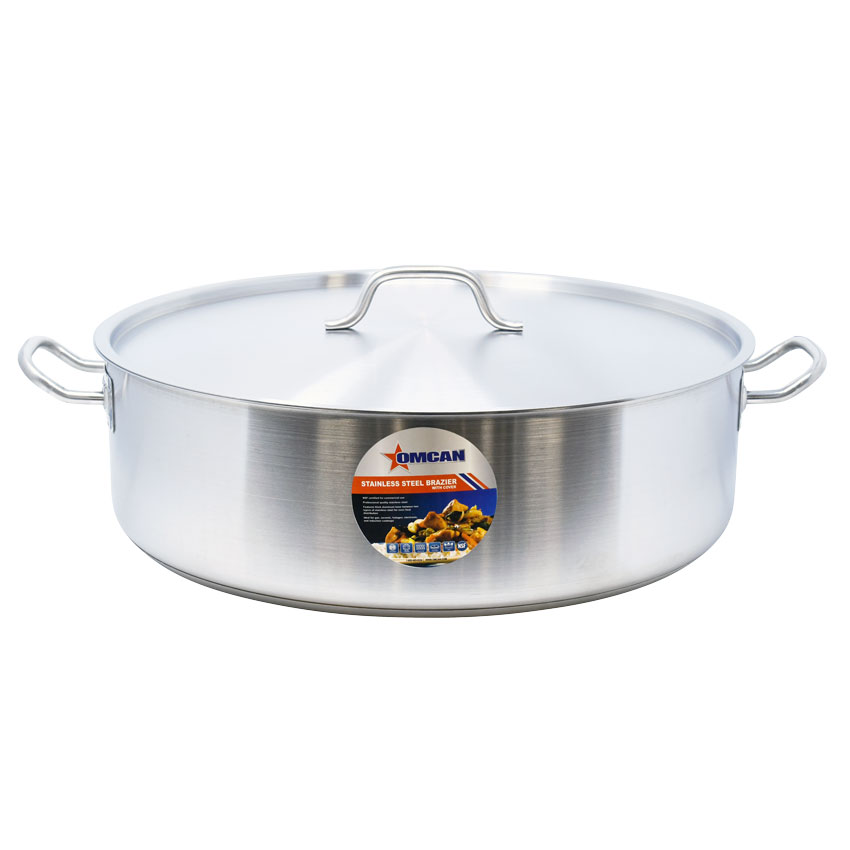 Omcan Stainless Steel Brazier with Lid