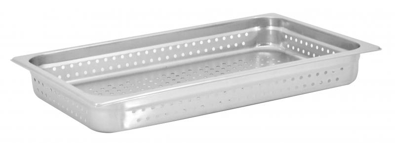 Omcan GN 1/1 Full-Size, 25-gauge Stainless Steel Perforated Steam Table Pan – Deep
