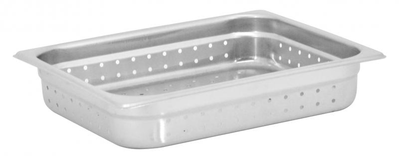 Omcan GN 1/2 Half-Size, 25-gauge Stainless Steel Perforated Steam Table Pan – Deep