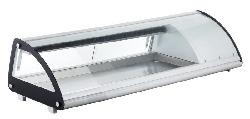 Omcan Refrigerated Sushi Showcase with Curved Glass, . ( ), White