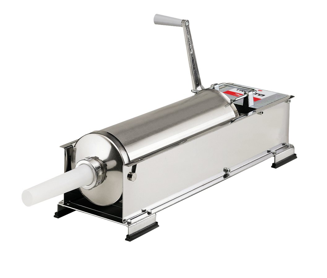 Reber Trento Stainless Steel Manual Sausage Stuffer with / Capacity – 2-Speed Horizontal Gear Drive