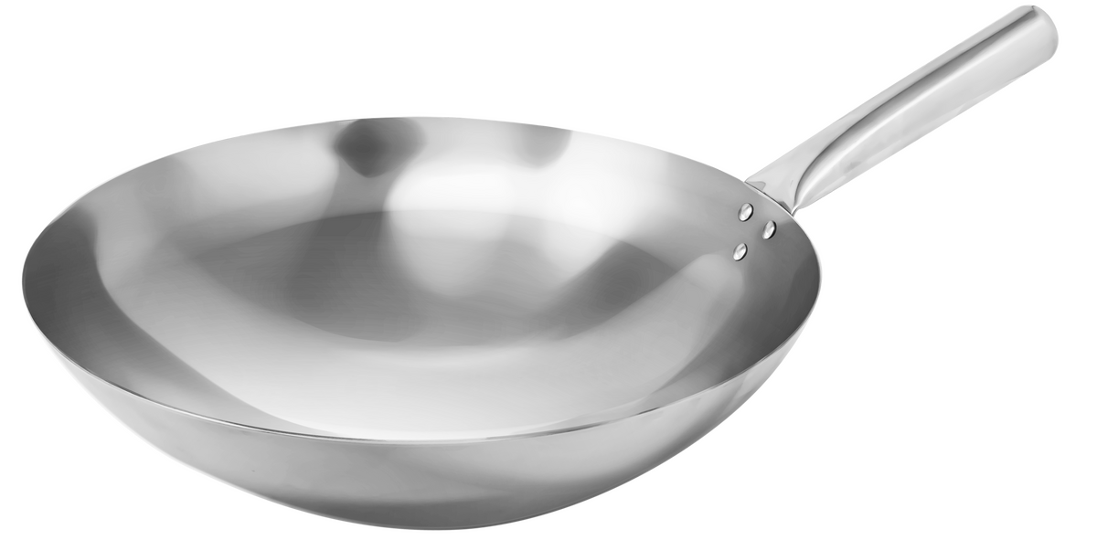 Omcan Mandarin Wok Stainless Steel, Nailed Joint