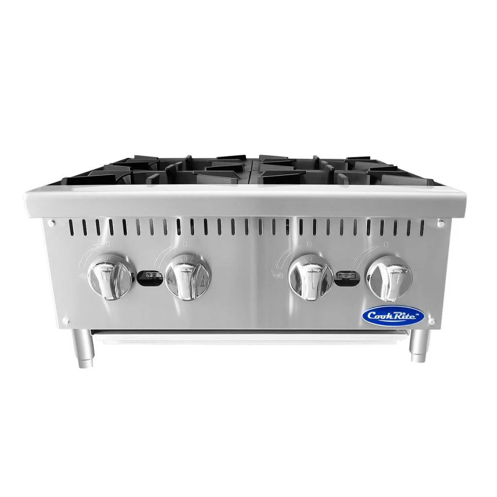 Atosa ACHP-4 24" Natural Gas 4-Burner robust-build Countertop Range - 128,000 BTU