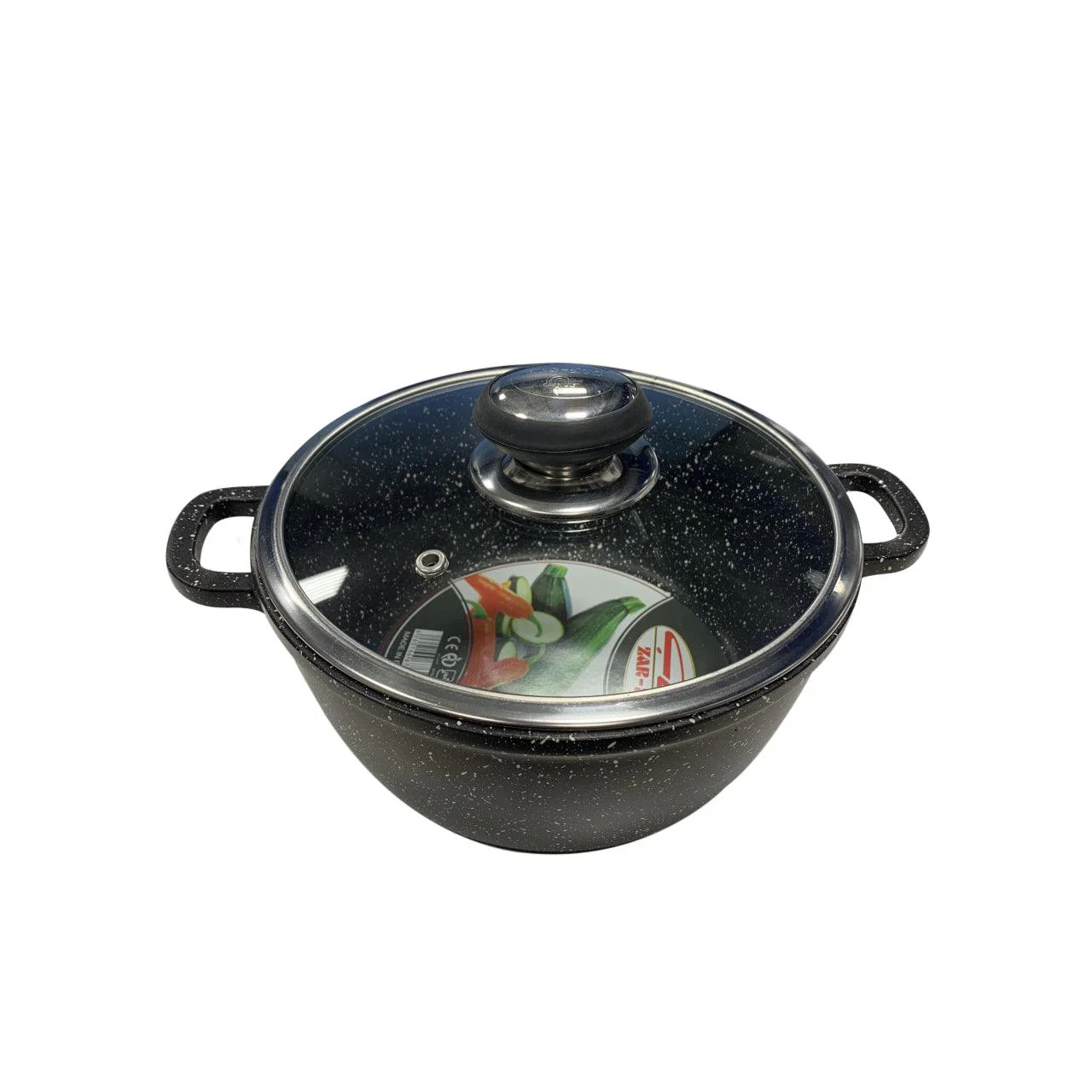 Acrochef 8.5" Black Frying Pot with Black Handle - RP-420