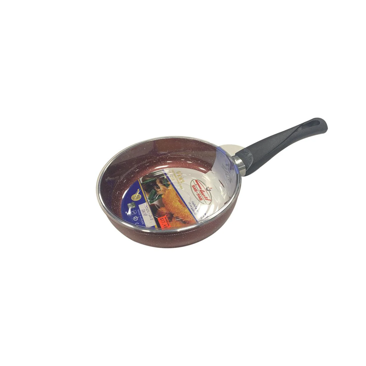 Acrochef 7.5" Raspberry Frying Pan with Black Handle - VL-218