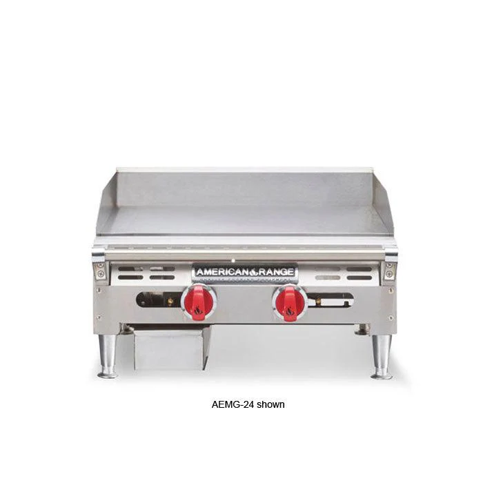 American Range AEMG-12 12" Countertop Natural Gas Griddle With Manual Control - 30,000 BTU