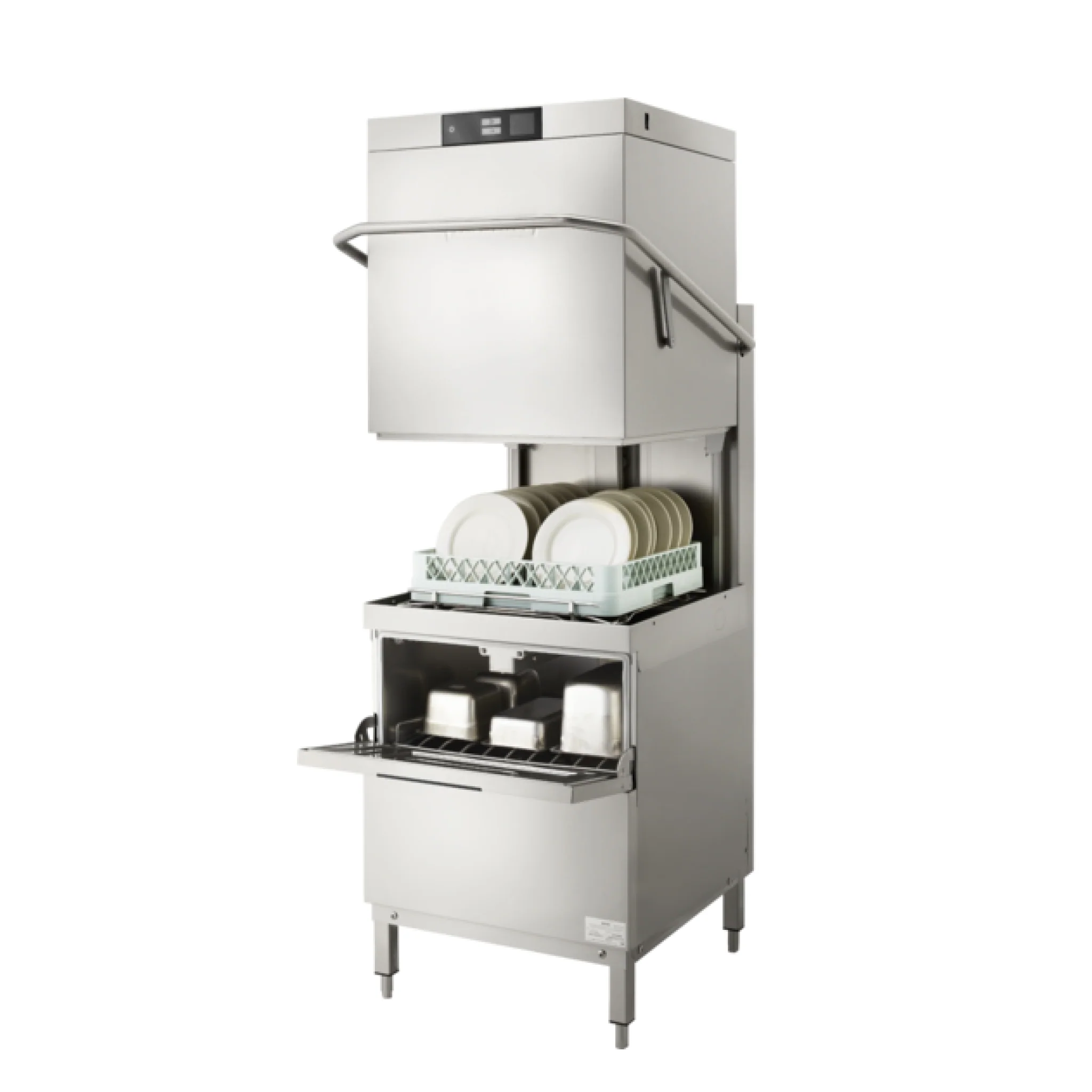 Hobart AMTL-2 Two Level Door-Type Dishwasher With Electric Sump Heat