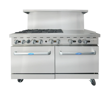 Atosa - 60" Natural Gas Range w/ Open Burners & Right Griddle - AGR-6B24GR-NG Atosa - 60" Natural Gas Range w/ Open Burners & Right Griddle - AGR-6B24GR-NG - Image 2