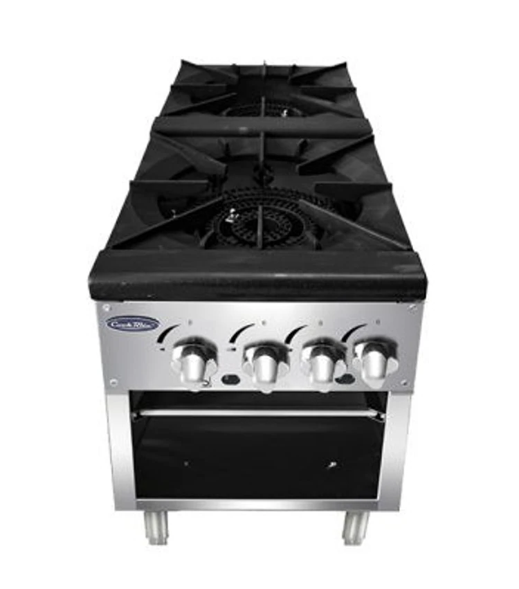 Atosa - Low Height Liquid Propane Double Stock Pot Range - ATSP-18-2L