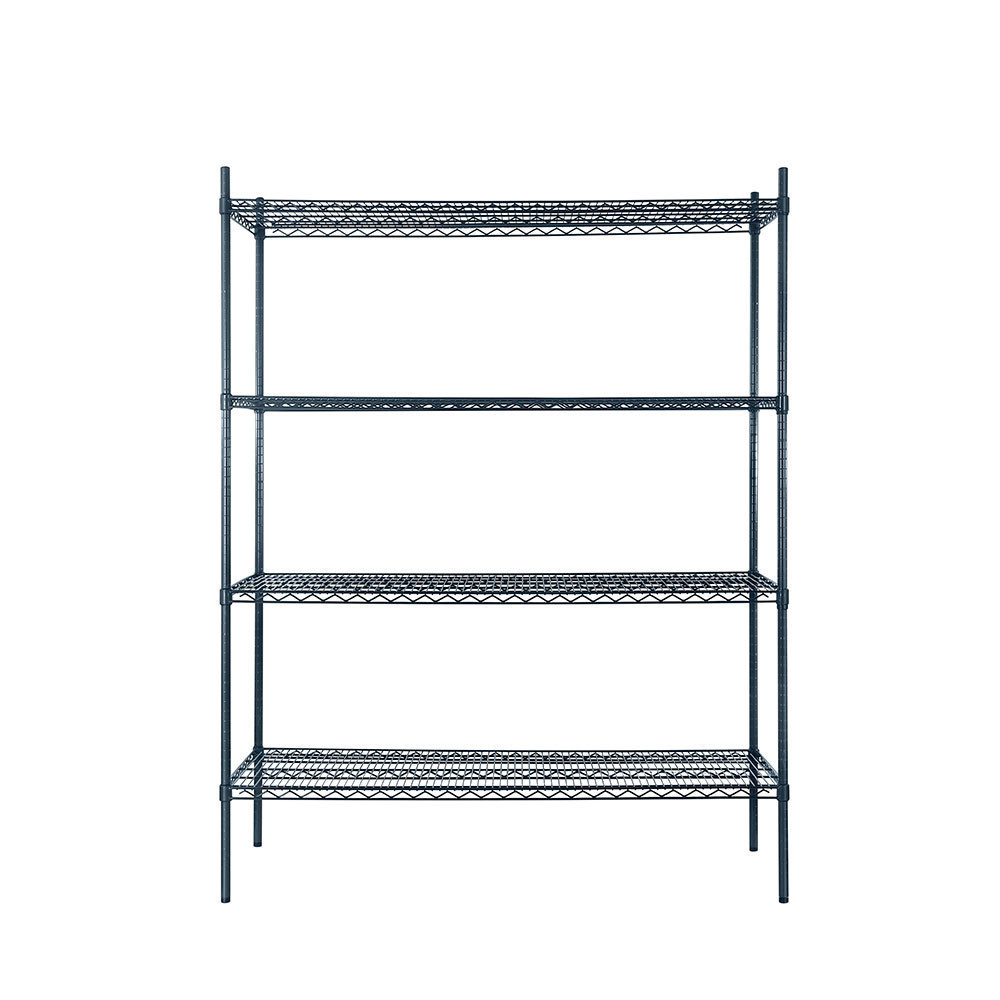 Atosa - 24" x 60" x 74" Slate Grey 4 Shelf Epoxy Coated Shelving Kit - MWSSE246074