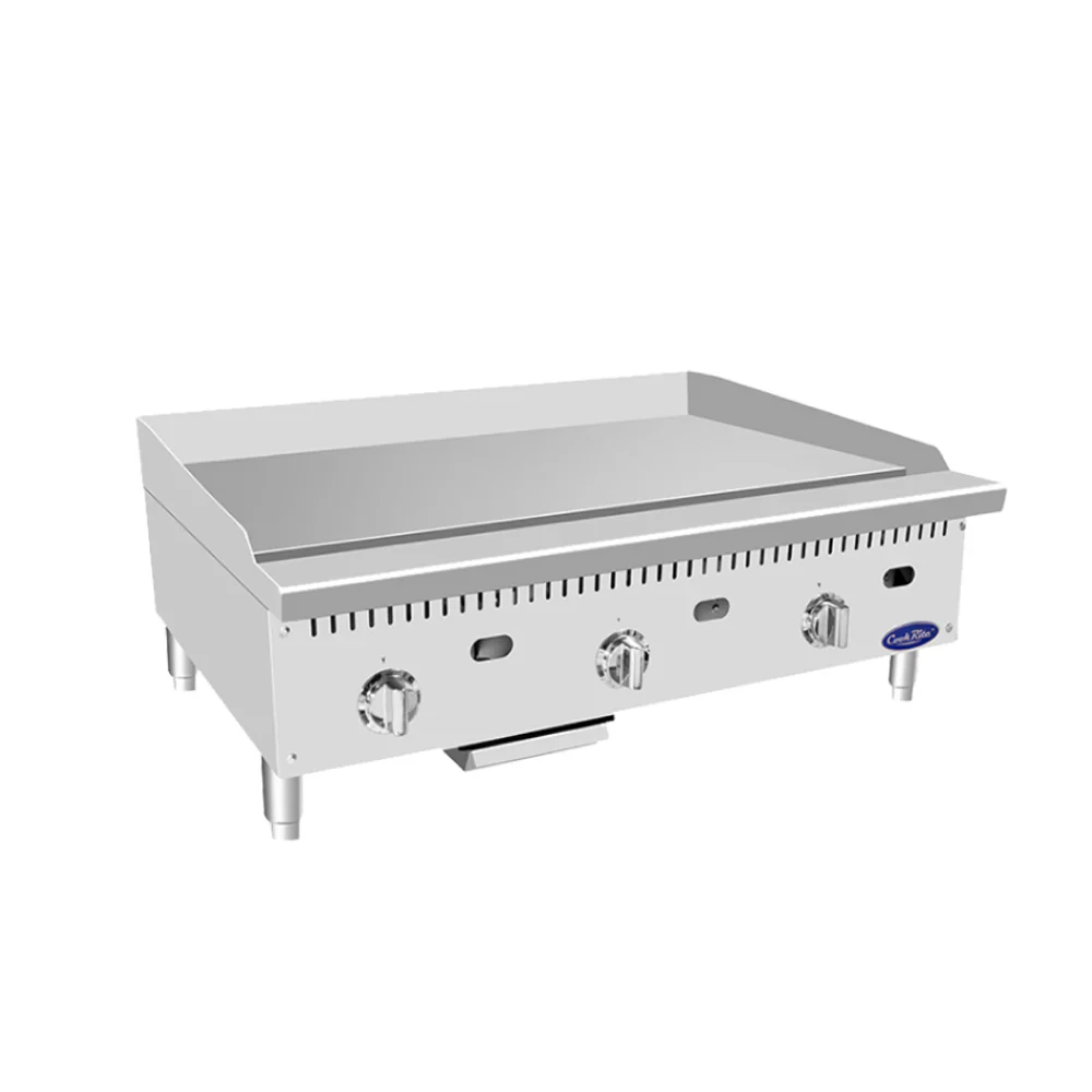 Atosa ATTG-36 36" robust Natural Gas/Propane Thermostatic Griddle with 1″ Griddle Plate