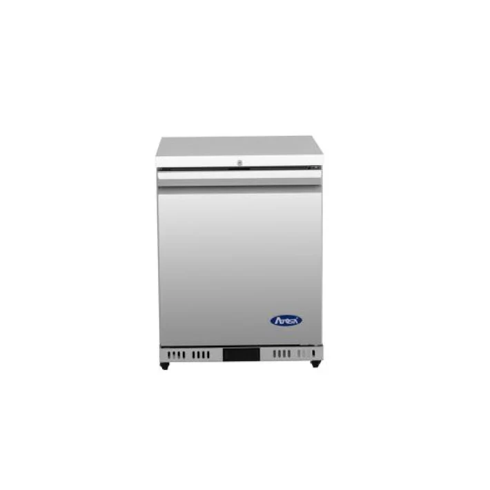 Atosa AUR24SD 24" Shallow Depth Single Soild Door Undercounter Refrigerated Work Table