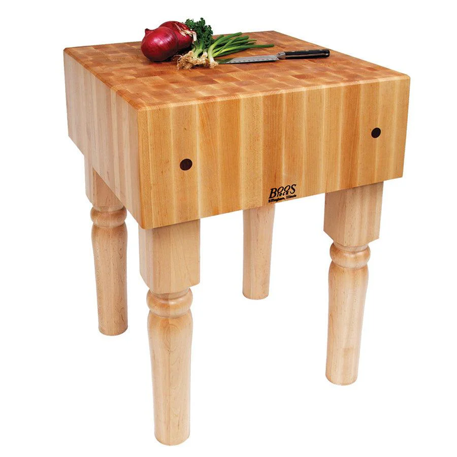 John Boos 30" x 24" Maple Top Butcher Block Work Table - AB06