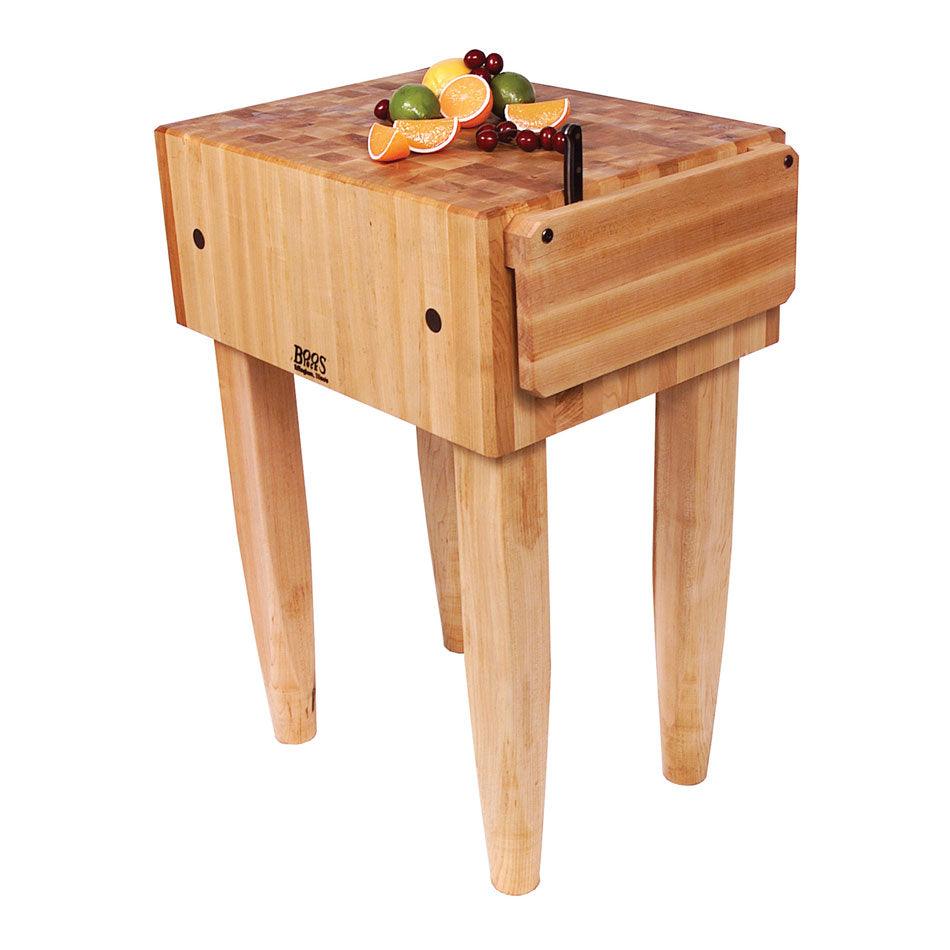 John Boos 24" x 18" Maple Wood Butcher's Block with Knife Holder - PCA2