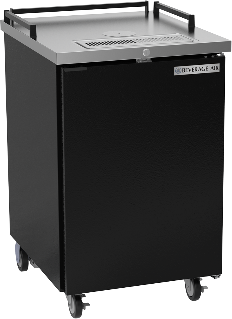 Beverage-Air - 24" Black Mobile Kegerator w/out Tap - BM23HC-B-28