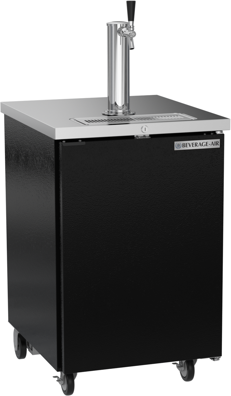 Beverage-Air - 24" Black Mobile Kegerator - DD24HC-1-B
