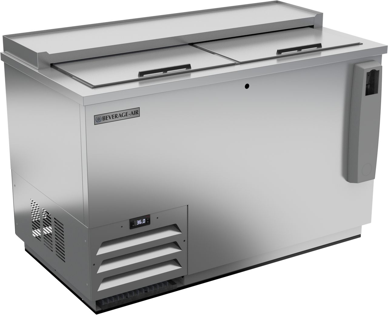 Beverage-Air - 50" Stainless Steel Bottle Cooler w/ 2 Lids - DW49HC-S