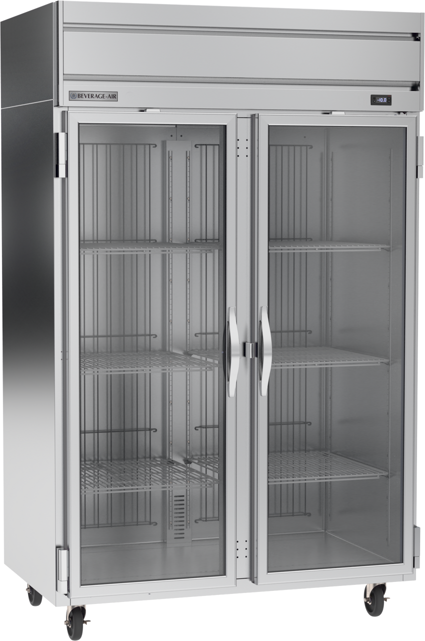 Beverage-Air - 52" Horizon Stainless Steel Reach-In Freezer w/ 2 Glass Swing Doors - HFPS2HC-1G