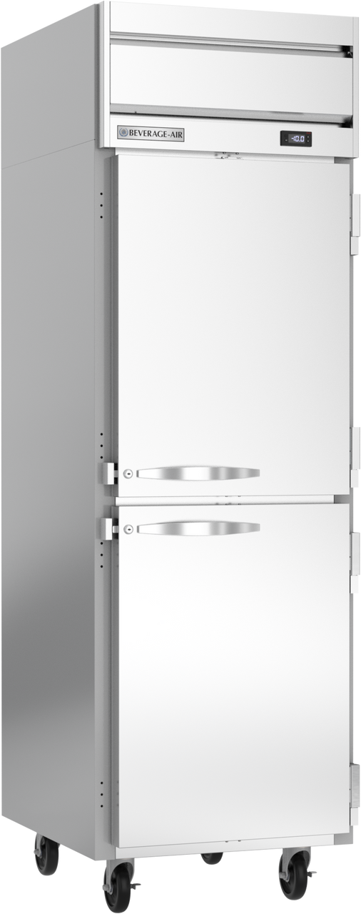 Beverage-Air - 26" Horizon Stainless Steel Reach-In Freezer w/ 2 Solid Swing Half Doors - HFS1HC-1HS