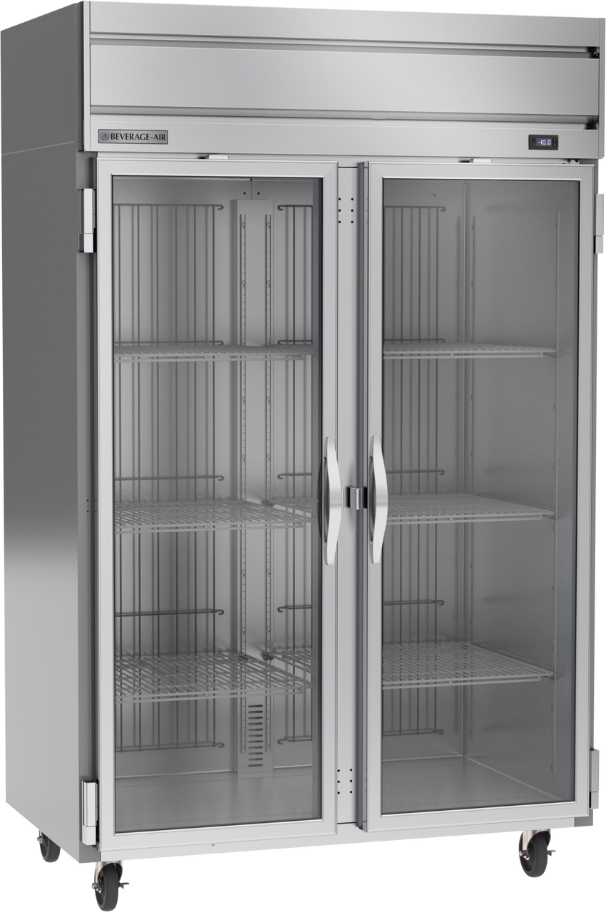 Beverage-Air - 52" Horizon Stainless Steel Reach-In Freezer w/ 2 Glass Swing Doors - HFS2HC-1G
