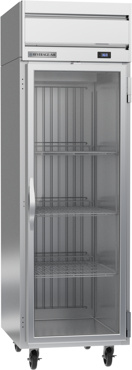Beverage-Air - 26" Horizon Stainless Steel Reach-In Refrigerator w/ 1 Glass Swing Door - HRS1HC-1G