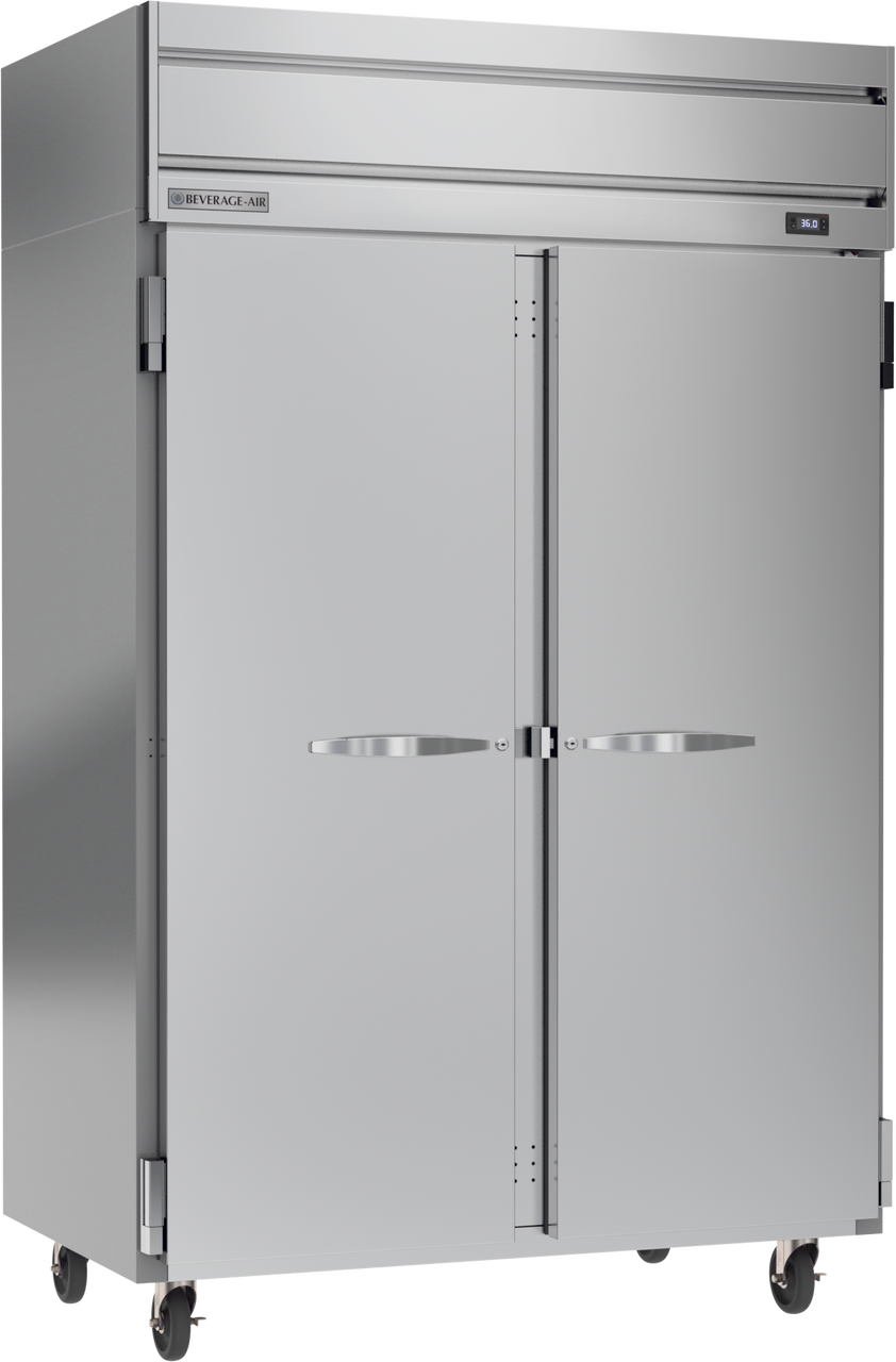 Beverage-Air - 52" Horizon Stainless Steel Reach-In Refrigerator w/ 2 Solid Swing Doors - HRS2HC-1S