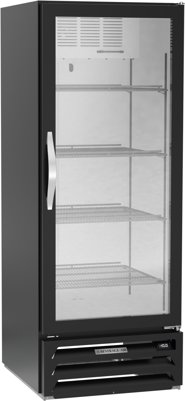 Beverage-Air - 24" MarketMax Black Merchandiser Freezer w/ 1 Swing Glass Door - MMF12HC-1-B