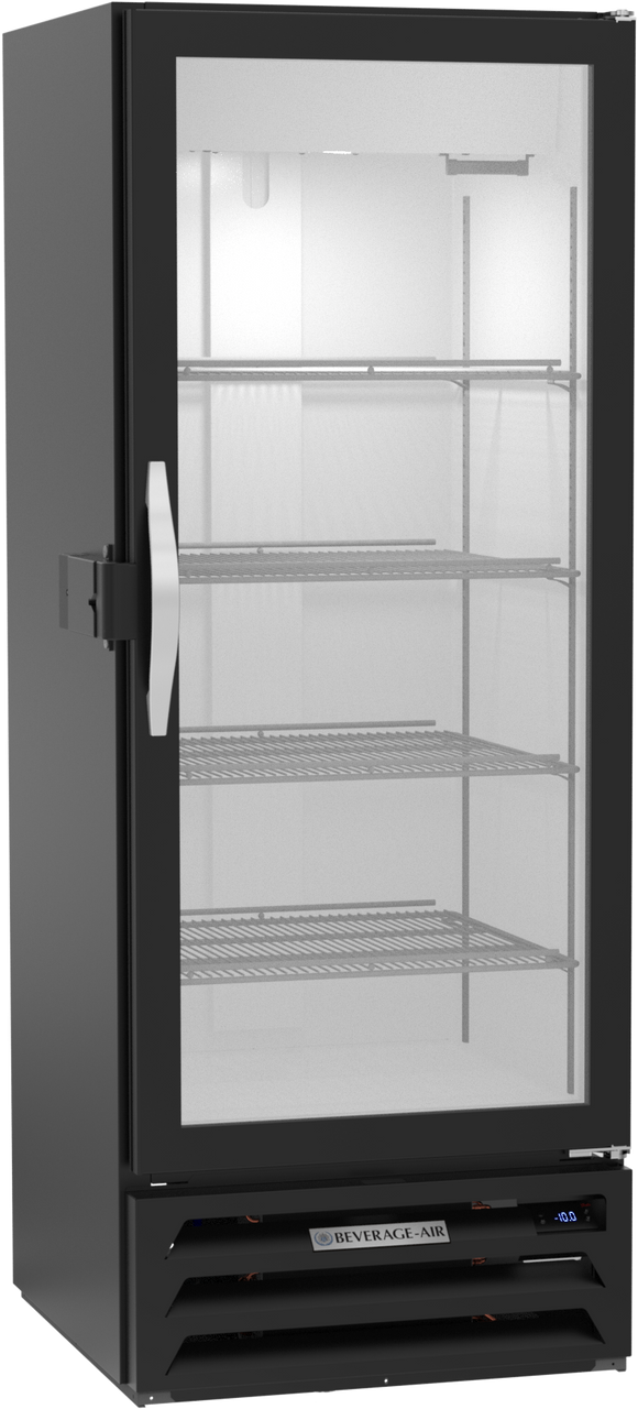 Beverage-Air - 25" MarketMax IQ Black Merchandiser Freezer w/ 1 Swing Glass Door - MMF12HC-1-B-IQ